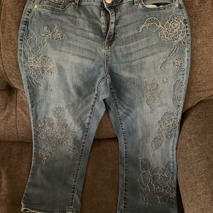 Lane Bryant crop girlfriend jeans size 14